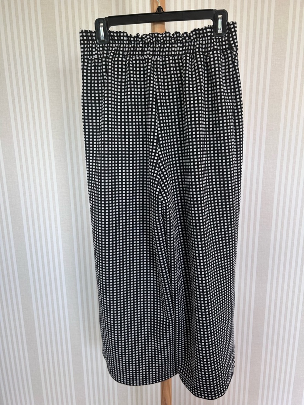 Anthropologie Maeve Orwell Wide-Leg Cropped Checkered Pants Women’s Size Small - Picture 5 of 9